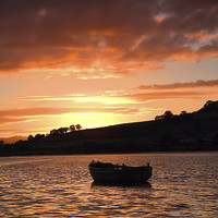 Buy canvas prints of Sunset over the Teign  by kevin wise