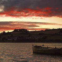 Buy canvas prints of Sunset over the Teign by kevin wise