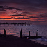 Buy canvas prints of       Teignmouth Sunrise 1                         by kevin wise