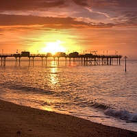 Buy canvas prints of Teignmouth sunrise 2                               by kevin wise