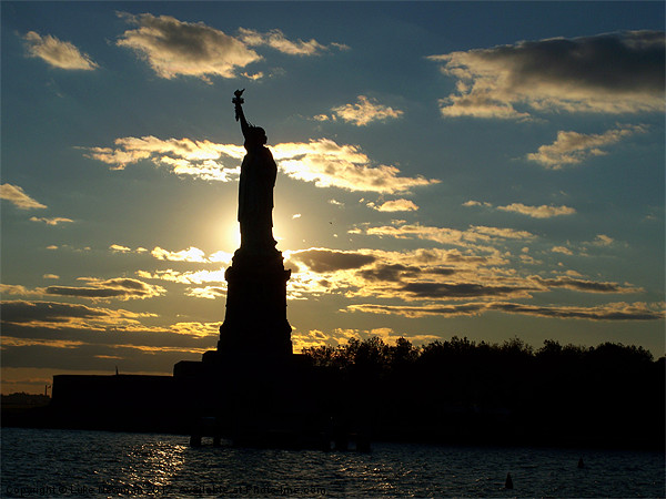Statue of Liberty Silhouette Picture Board by Luke Newman