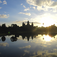 Buy canvas prints of Angkor Wat Sunrise by Luke Newman