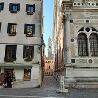 Buy canvas prints of Venice Street Architecture by Luke Newman
