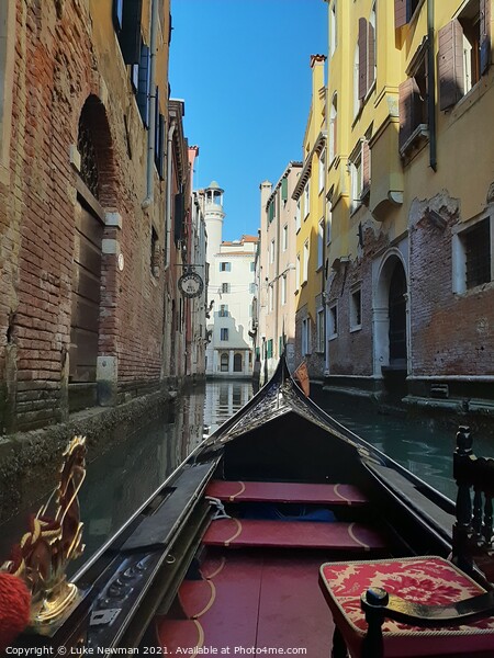 Venice Gondola Ride Picture Board by Luke Newman