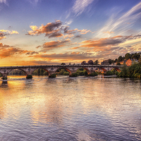 Buy canvas prints of Sunset Over The River Tay by Jamie Moffat