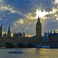 Buy canvas prints of Storms over Westminster by Kevin White