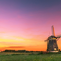 Buy canvas prints of  Sunrise over the windmills by Ankor Light