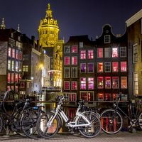 Buy canvas prints of  Amsterdam Red Light District by Ankor Light