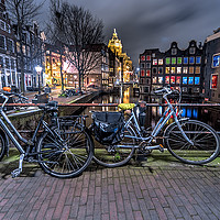 Buy canvas prints of Amsterdam Red Light District at night by Ankor Light