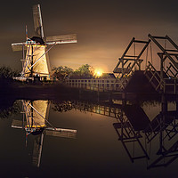 Buy canvas prints of Kinderdijk Windmills by Ankor Light