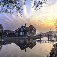Buy canvas prints of Beaucoutif typical Dutch wooden houses architectur by Ankor Light
