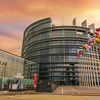 Buy canvas prints of European Parliament in Strasbourg by Ankor Light