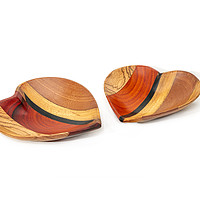 Buy canvas prints of Heart shape wooden bowls by Ankor Light