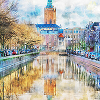 Buy canvas prints of Outdoor church water reflection by Ankor Light