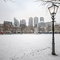 Buy canvas prints of The Hague winter panorama view by Ankor Light