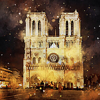Buy canvas prints of Notre Dame de Paris cathedral by Ankor Light