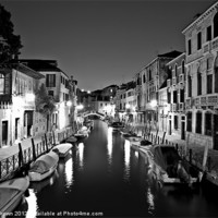Buy canvas prints of Night Time in Venice by Buster Brown