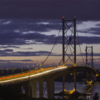 Buy canvas prints of Forth Road Bridge at Night by Buster Brown