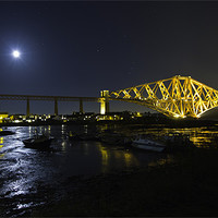 Buy canvas prints of North Queensferry & Forth Rail Bridge by Buster Brown