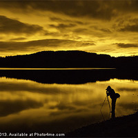 Buy canvas prints of Nightime on a Scottish Loch by Buster Brown