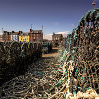 Buy canvas prints of Arbroath Crab Pots by Buster Brown