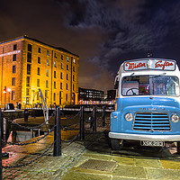 Buy canvas prints of Albert Docks Ice Cream Van, Liverpool. by Buster Brown
