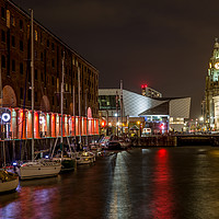 Buy canvas prints of Albert Docks Liverpool & Liver Building by Buster Brown