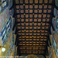 Buy canvas prints of Great Malvern Priory Ceiling by philip milner