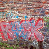 Buy canvas prints of Graffiti Art On bridge by philip milner