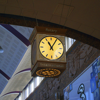 Buy canvas prints of Touchwood Shopping Centre Clock by philip milner