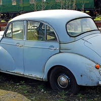 Buy canvas prints of Abandoned Morris Minor by philip milner