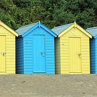 Buy canvas prints of  Holiday Beach Huts by philip milner