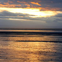 Buy canvas prints of  Brean Beach Sunset by philip milner