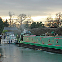 Buy canvas prints of Frost On The Canal by philip milner