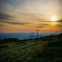 Buy canvas prints of Sunset from Clee Hill in SHropshire by Shawn Nicholas