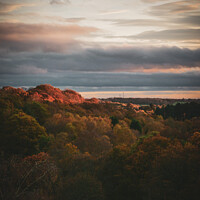 Buy canvas prints of Autumn Sky over Habberley Valley in Worcestershire by Shawn Nicholas
