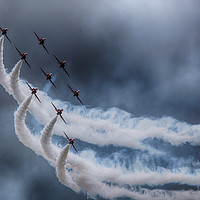 Buy canvas prints of RAF red Arrows Display Team by Shawn Nicholas