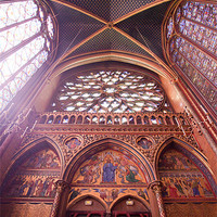 Buy canvas prints of Sainte Chapelle interior by Daniel Zrno