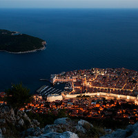 Buy canvas prints of Dubrovnik at night by Daniel Zrno