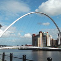 Buy canvas prints of Mighty Millennium Bridge! by Eleanor McCabe