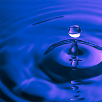 Buy canvas prints of Water Drop Blue by Ian Cocklin
