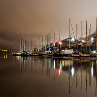 Buy canvas prints of Boat yard at Night by Ian Cocklin