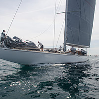 Buy canvas prints of J Class Yacht Sailing By by Ian Cocklin