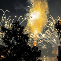 Buy canvas prints of Epcot Fireworks by Jacqui Farrell