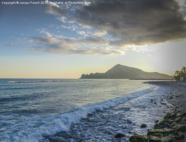Dusk on the Alicante Coastline Picture Board by Jacqui Farrell
