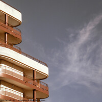 Buy canvas prints of Spanish Art Deco Building  by Jacqui Farrell