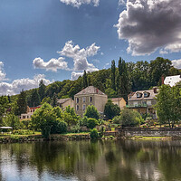 Buy canvas prints of River Creuse Argenton by Jacqui Farrell