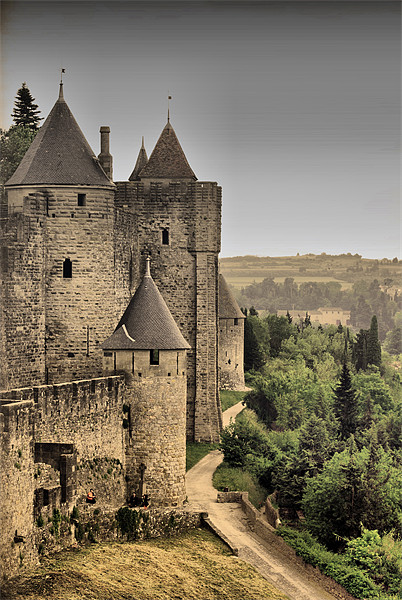 Carcassonne City Walls Picture Board by Jacqui Farrell