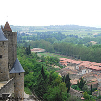 Buy canvas prints of Carcassonne Rooftops  by Jacqui Farrell