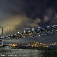 Buy canvas prints of Scotland Forth Road & Rail Bridges  by Andy Anderson